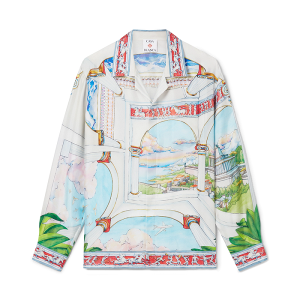 Casablanca Le Passage Long Sleeve Silk Shirt